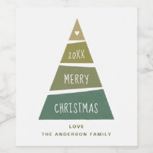 God Jul. Gröntens geometriska helgdag träd