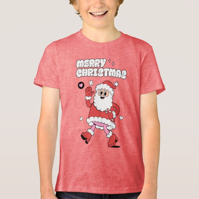 God jul - Groovy Santa Strut T Shirt (Framsida)