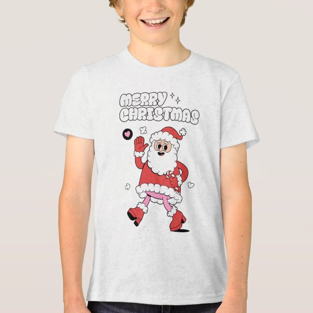 God jul - Groovy Santa Strut T Shirt (Framsida)