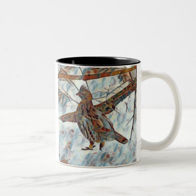 God jul grouse Two-Tone Coffee Mugg (Höger)