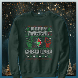 God Jul-guide, Ugly Sweater Design Lång Ärmad Tröja