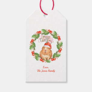 God jul Guinea Gris Gift-Märkre Presentetikett