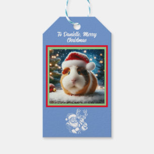 God Jul Guinea Gris Presentetikett