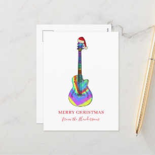 God jul guitar personlig helg vykort