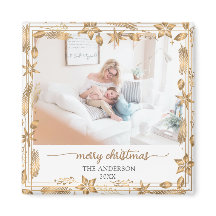 God jul Guld Arch Elegant Photo Magnet