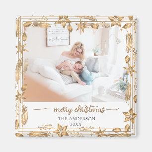 God jul Guld Arch Elegant Photo Magnet