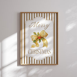 God jul Guld Bow Poster