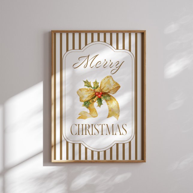 God jul Guld Bow Poster (Skapare uppladdad)