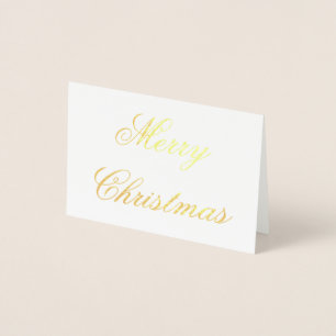 God jul Guld Foil Simple Chic Folierat Kort