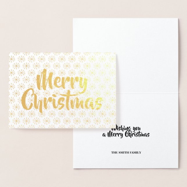 God jul Guld Folierat Kort (Display)