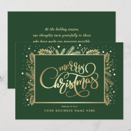 God Jul. Guld Gräs Grenar Corporate Julkort