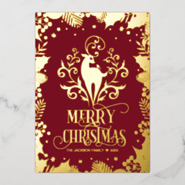 God jul Guld Hjort Holly Photo