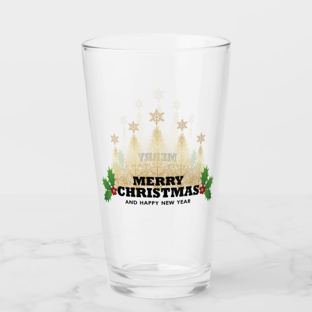 God jul Guld Julgranar Glaskopp (Framsida)