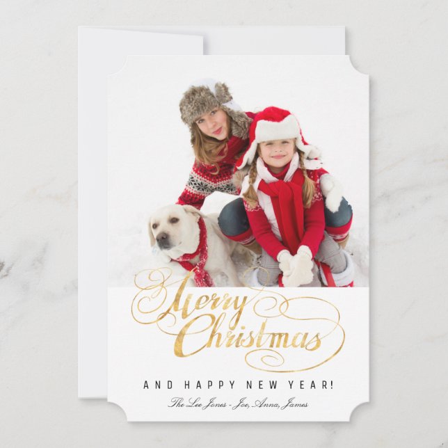 God jul (GULD) Julkort (Framsida)
