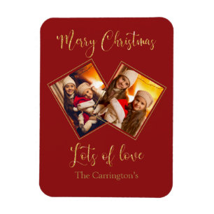 God jul Guld Photo Namn Red Magnet