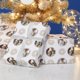 God Jul Guld, Silver Stjärna Par Bröllop Presentpapper
