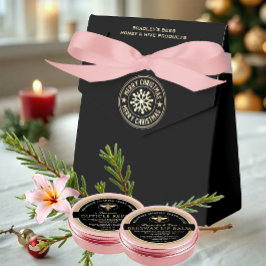 God jul Guld Snowflake på Black Apiary Presentaskar