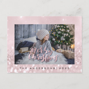God jul Guld Spark Photo Glitter Vykort