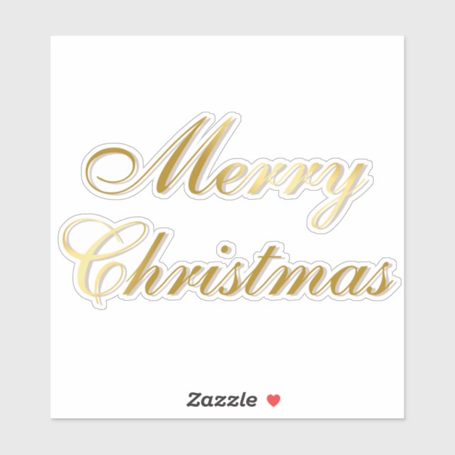 God jul Guld Sticker Klistermärken (Ark)