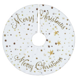 God jul guld stjärna mönster julgransmatta borstad polyester