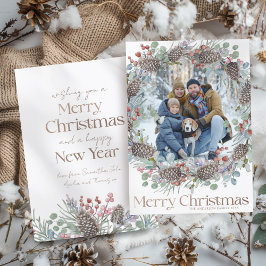God Jul Guld & Vit Ett Foto Julkort