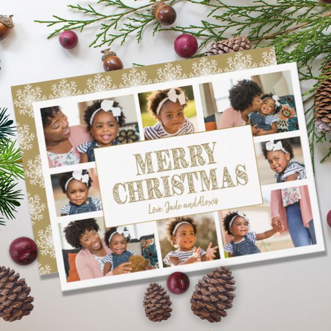 God jul Guld White Snöflingor 8 Foto (Skapare uppladdad)