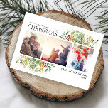 God jul Guld Winter Botanical Photo Holida Helg Vykort<br><div class="desc">Tittar du ett unikt helgdag-kort som ska framträda i verkligen? Ta en titt på vårt botaniska foto-Helgdag-vykort i God jul Guld Winter Greenery! Det här vackra kortet innehåller tre av dina favoritfoton, omgivna av festive Red och grönt vintermotiv. Modern kalligrafi slutför utseendet, skapar det här helgdag som ska imponera. Det...</div>