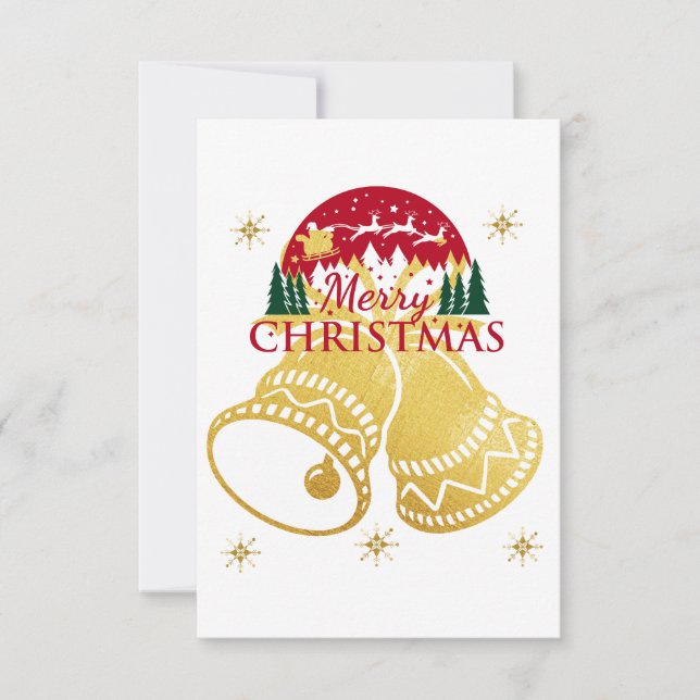 God Jul Guldklocka Kort (Framsida)