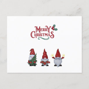 god jul gullgnomes godisskål vykort
