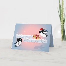 God jul - gullig fågeljulklapp helgkort
