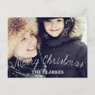 God jul gullig handskrift & foto helg vykort