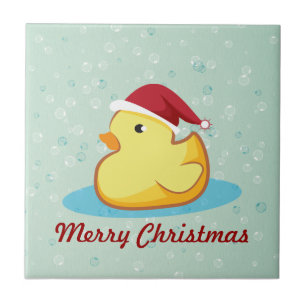 God jul gulnar rubber duckie belägger med tegel kakelplatta