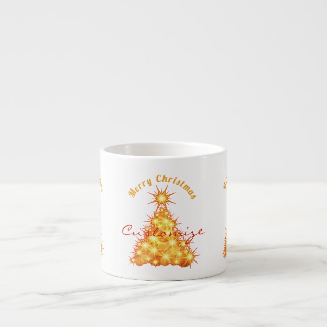God Jul Gyllene Träd Thunder_Cove Espressomugg (Framsidan)