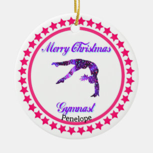 God jul Gymnast Ceramic Ornament