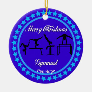 God jul Gymnast Ceramic Ornament