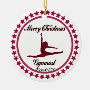 God jul Gymnast Ceramic Ornament