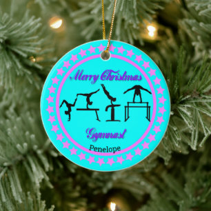 God jul Gymnast Ceramic Ornament