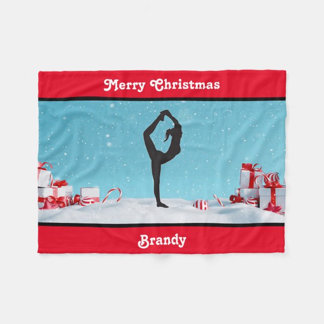 God jul Gymnast/Cheer Scorpion Fleecefilt (Framsidan (Horisontell))
