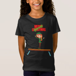 God jul Gymnast Elf T Shirt