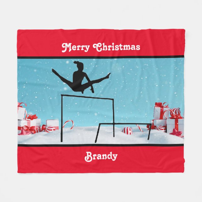 God jul Gymnastics Fleece Blanket (Framsidan (Horisontell))