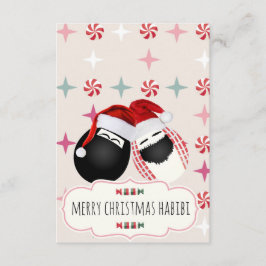 God jul HABIBI, fru Egg Card Inbjudningar