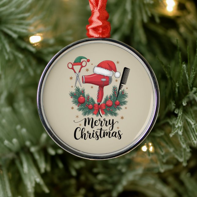 God jul Hairstylist Hairdresser Julafton Hair Julgransprydnad Metall (Träd)