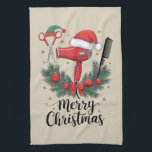 God jul Hairstylist Hairdresser Julafton Hair Kökshandduk<br><div class="desc">God jul Hairstylist Hairdresser Julafton Hair Verktyg</div>