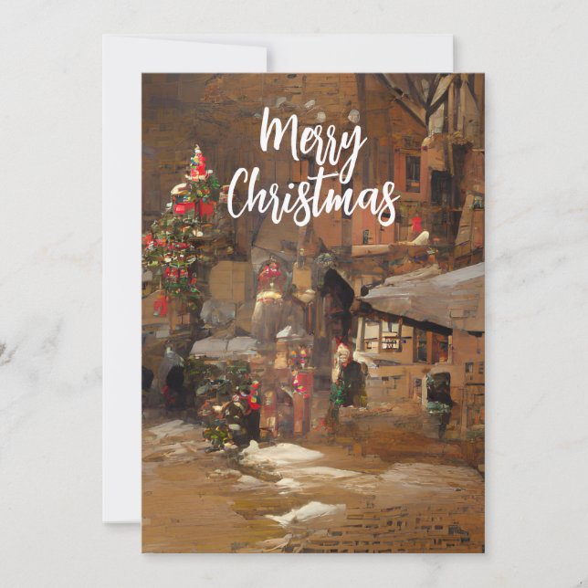 God jul hälsning julkort (Framsida)