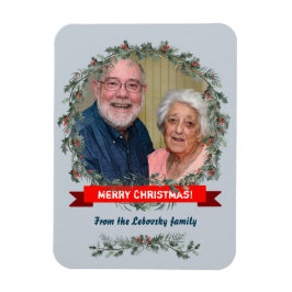 God jul hälsning mistletoe och gräs-krans magnet