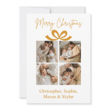 God jul Hälsning Photo Collage Guld