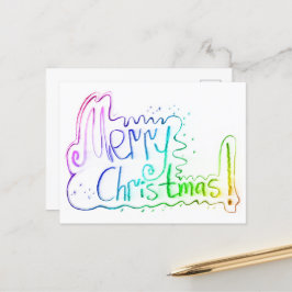 God jul hälsning regnbågshandtag för regnbåge vykort