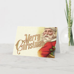 God jul Hälsning Retro Santa Julafton kort