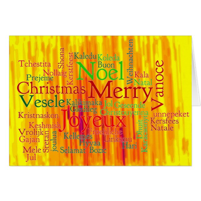 God jul hälsningskort (Framsidan Horizontal)