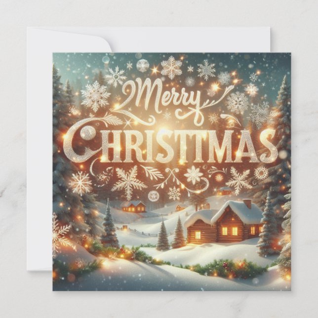 God jul hälsningskort kort (Framsida)